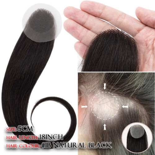 UK Human Hair Patches Pieces Full Skin Base Cover Bald Spots for Alopecia Areata - Picture 18 of 18