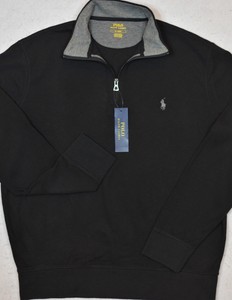 ralph lauren black half zip