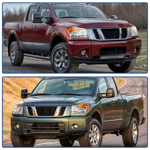Chrome Headlights Assembly For 2004-2015 Nissan Titan / 2005-2007 Nissan Armada - Picture 2 of 10