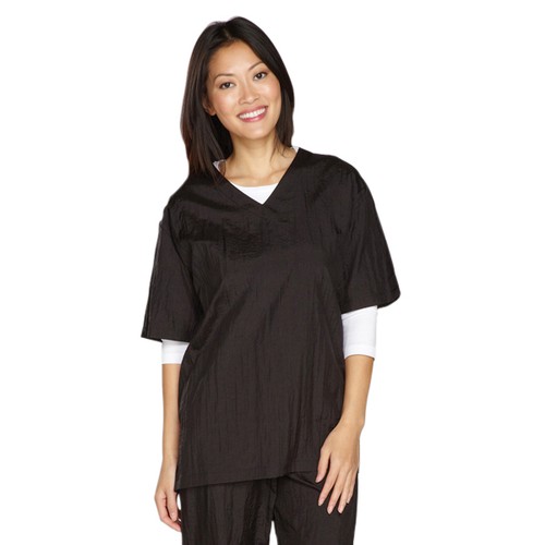 USA MADE STYLIST WEAR NYLON SMOCK SHIRT TOP SCRUB GROOMER BARBER Water Resistant - Picture 2 of 4