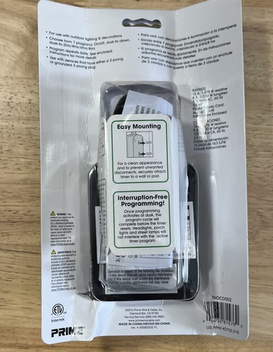 Brand New Prime Light Sensing Countdown Outdoor Timer Prime Energy Saving - Picture 2 of 3