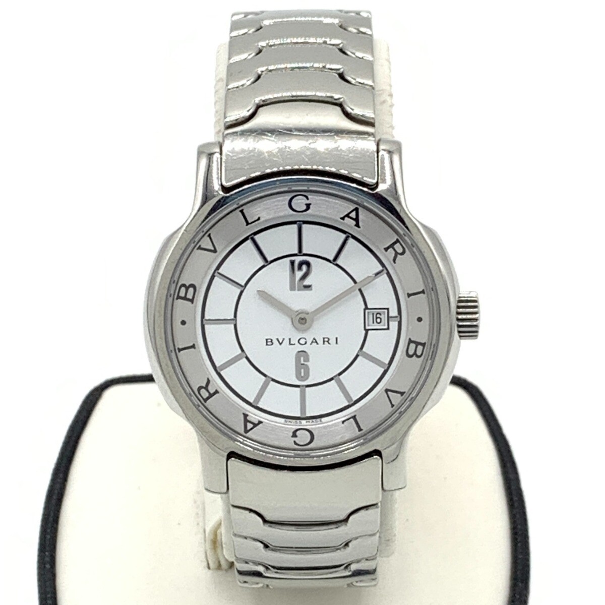 BVLGARI Solotempo ST35S アナログ 腕時計 White ブルガリ BVLGARI ソロテンポ ST35S ホワイト SS メンズ 腕時計