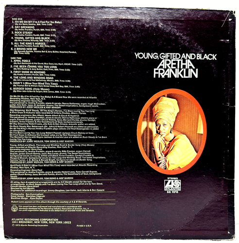 Aretha Franklin Young, Gifted And Black 1972 Vinyl Atlantic Records 1. Druck - Bild 6 von 6