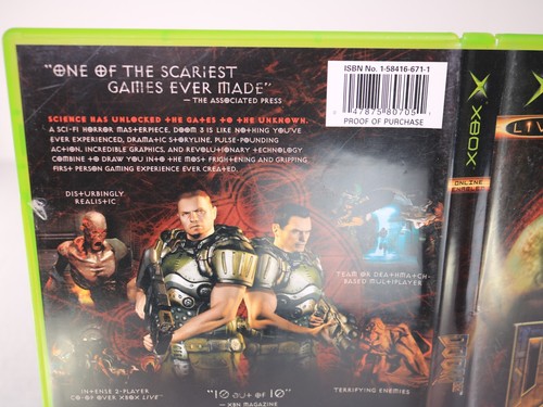 Doom 3 (Microsoft Xbox, 2005) No Manual, Tested Clean fast shiping good conditio - Picture 5 of 10