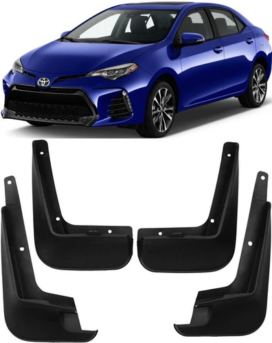 Genuine Front & Rear Molded Splash Guards Mud Flaps For 2014-2018 Toyota Corolla - 第 1/8 张图片