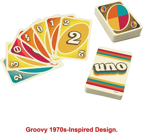 NEW Mattel - UNO 1970s Limited Edition Card Game - Picture 2 of 12