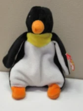 1995 Ty Original Beanie Babies WADDLE The Penguin Style 4075 PVC w/Tags (7")