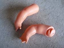 Set of Vintage 1960s Plastic Girl Doll Arms 2 3/4" Long
