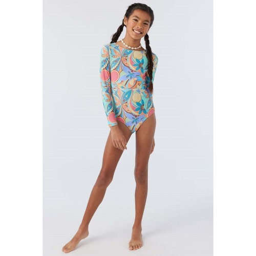 O'Neill Girls L/S Paddlesuit Size 10 One Piece Swimsuit Rashguard Surf Suit NWT - Picture 6 of 7
