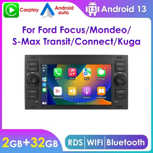 Android Auto Carplay 2+32GB Car Stereo Radio GPS For Ford Fusion S-Max 2006-2011 - Picture 1 of 6