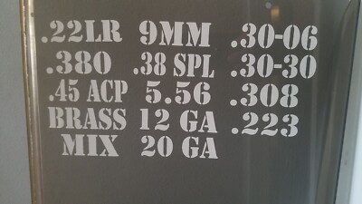 Ammo Can Decals Pick Caliber & Color Sticker for Hunting Storage .22LR 9MM 5.56