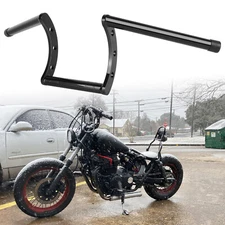 22mm 7/8" Z-Bar Black Handlebar For Honda Suzuki Yamaha Harley Chopper Drag Bars