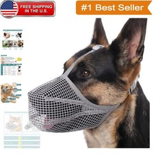 Soft Mesh Dog Muzzle for Small to Large Dogs - Safe Poisoned Bait Protection