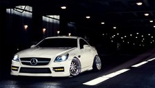 Cars tuning mercedes slk Desk Mat Stitched