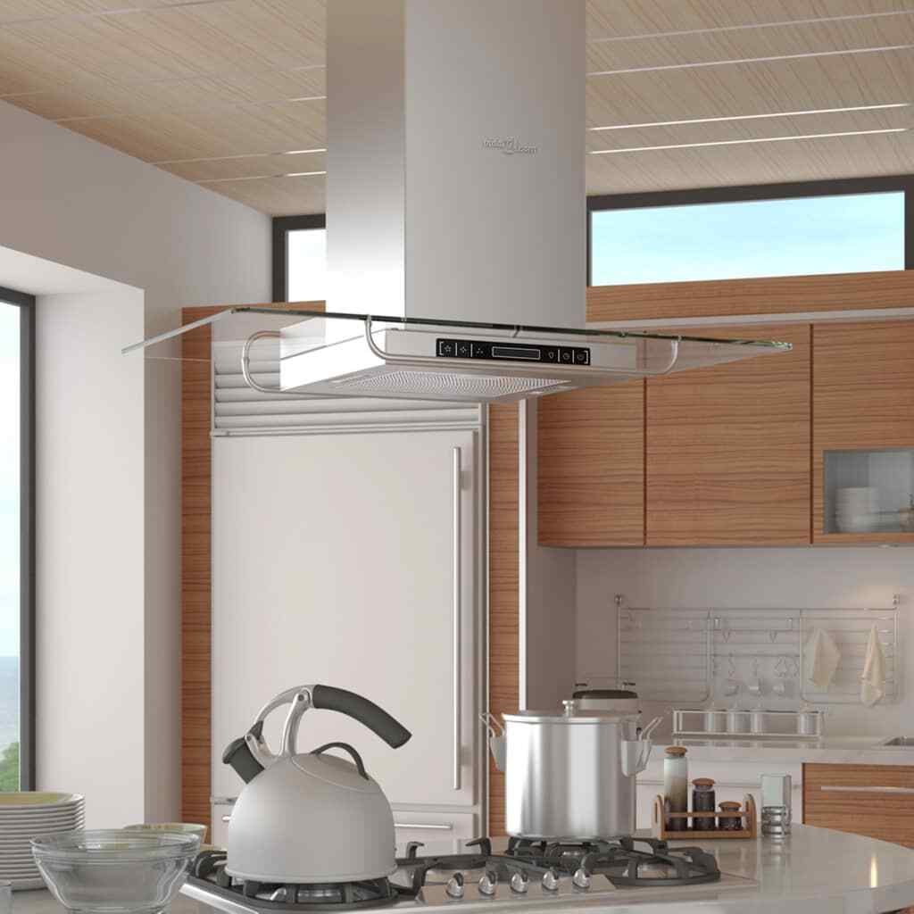 Campana Extractora para Isla Cocina con Pantalla LCD Extractor de Humos vidaXL