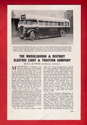 Zeitschriftenauszug 1960 - Musselburgh & District Trams - Coast Line Bus Fleet