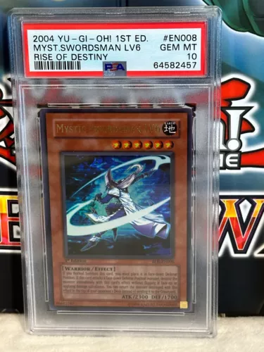 2004 Yu-Gi-Oh! Mystic Swordsman LV6 Rise of Destiny RDS-EN008 1st Edition PSA 10