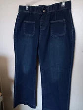 Woman's Stretch Denim Wode Leg Jeans