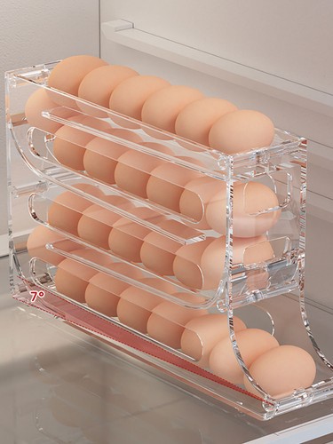 Egg Dispenser Removable Egg Storage Box Automatic Scrolling Egg Rack 4-Tier UL - Picture 9 of 15