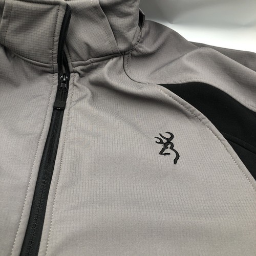 Browning Hunting Rain Sport Outdoor Men’s Coat Jacket Large Black Grey - Picture 4 of 11