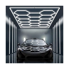 Ultra Bright Hexagon Garage Lights.720W 86400LM 6500K Hexagon LED Light Garag...