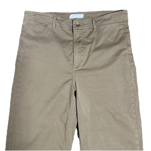 Pantalón Everlane Mujer Talla 12 Recortado Hasta Corte Algodón Fluido Pierna Ancha Oficina - Imagen 2 de 10