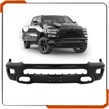Fit For 2019-2024 Dodge Ram 1500 Front Lower Bumper Cover Face Bar Black Steel