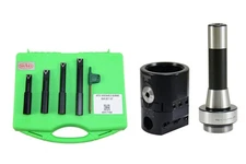 Shars 2" Boring Head with R8 Shank + 4 pcs 2 w/R8 Shank, Bar set 