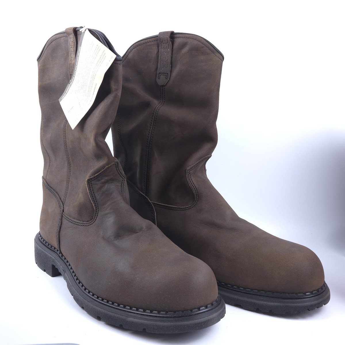 Redwing Pecos 1170 Pull On Waterproof Brown Leather Boots Mens 12D USA- EH Red Wing Pecos Brown Leather Steel Toe Pull On Oil Resistant  main image 2