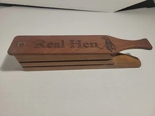 WoodHaven Custom Calls "THE REAL HEN" Turkey Box Call. Used Call. Cherry Wood