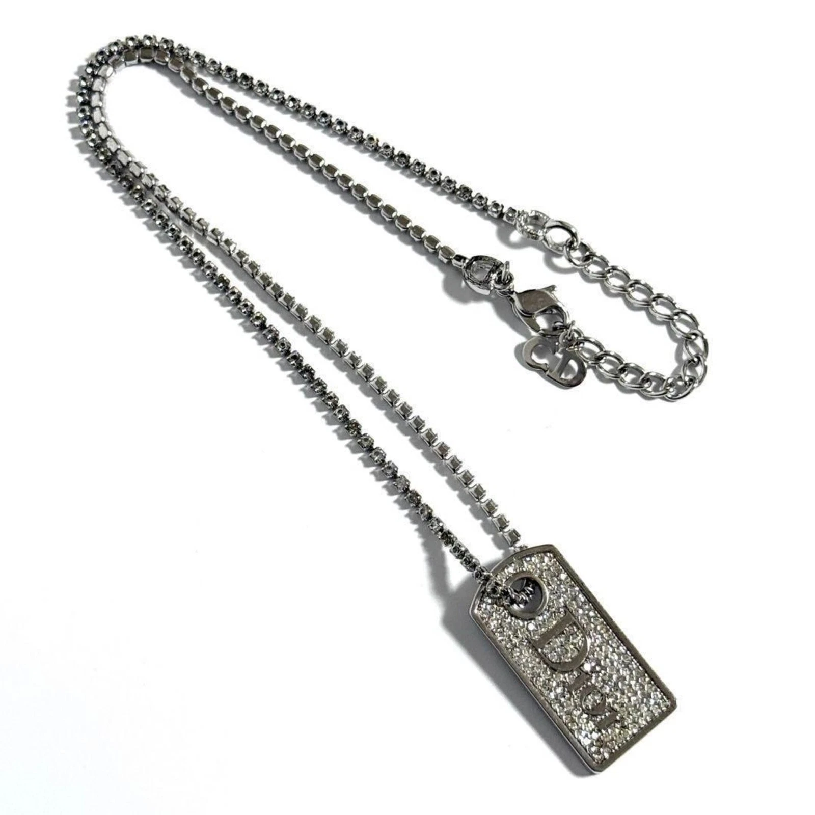 Bijou collier Dior Dio(R)Evolution métal argenté authentique