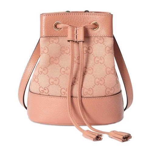 NEW GUCCI OPHIDIA GG MINI RUST PINK MINI BUCKET BAG