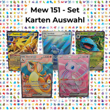 Pokemon Set - MEW 151  - Alle Hit Karten - GLURAK PIKACHU MEW Kanto