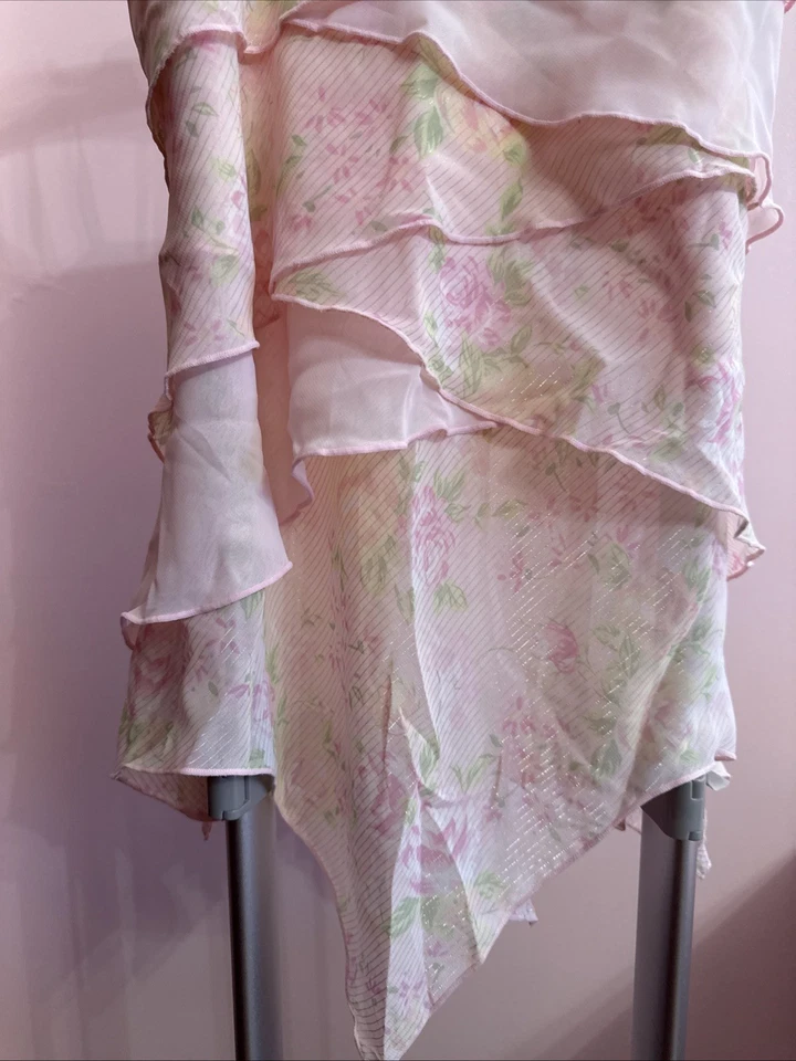 Vintage Y2K Limited Too Pink Ruffle Top Girls L 14 - Image 2 of 4