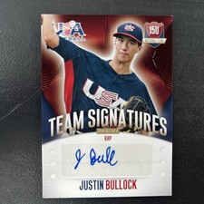 2014 USA Baseball 15U National Team Signatures Auto #56 Justin Bullock #'d/299