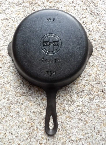 Old Griswold Cast Iron #5 Skillet Small Logo Clean