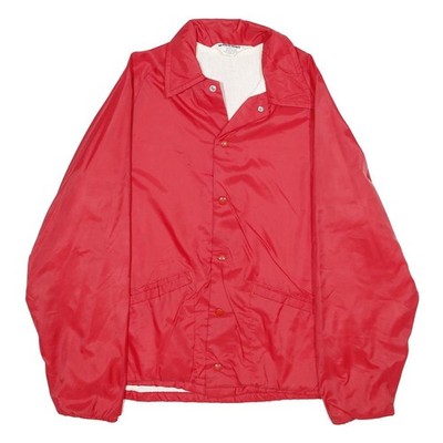 DON ALLESON ATHLETIC Herren Jacke rot Nylon geknöpft S uni leichte Oberbekleidung