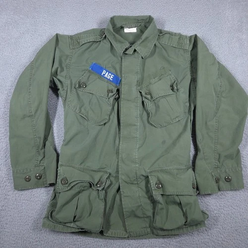 Vintage Military Coat Men's Small Regular Tropical Combat Jungle Vietnam War 60s