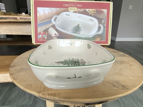 SPODE Albero di Natale Cesto Pane Servizio Piatto con Manici Piatto - Foto 5 di 9
