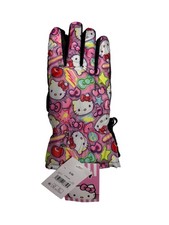 Hello Kitty By Sanrio Girls Snow Gloves Size Small/Medium Pink Black