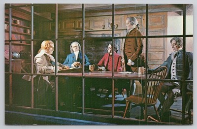 Declaration of Independence Drafting Committee American Wax Museum Postcard