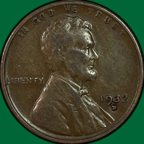 1932-D Lincoln Wheat Cent Choice Very Fine VF+ Coin #34238