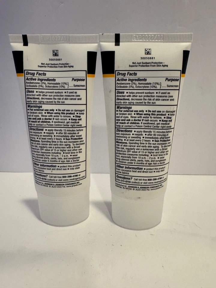 2- Neutrogena Age Shield Face Oil free - Sunscreen SPF 70 3.0 FL OZ NEW EXP-2027 - Image 2 of 2