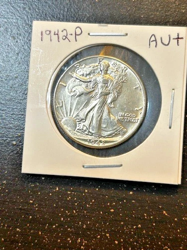 1942-P Walking Liberty Half Dollar 90% Silver Coin AU Circulated
