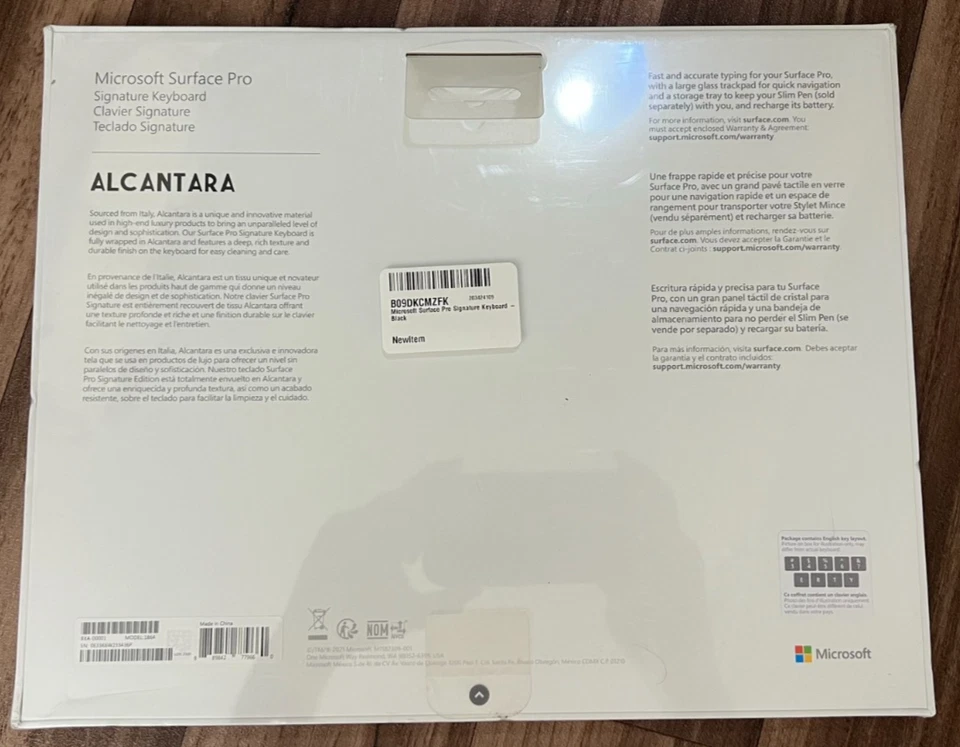 Microsoft Surface Pro 8 9 X Signature Keyboard  Alcantara Black Model 1864 NEW! - Image 2 of 3