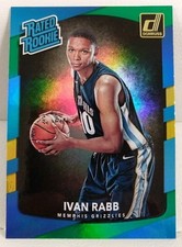 Ivan Rabb 2017 Donruss Holo Laser Green and Yellow Rated Rookie #156 Grizzlies