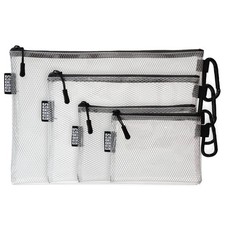 Air Production Multi  Size Clear Zipper Pouch 4  Pack   Cable Organizer Travel...