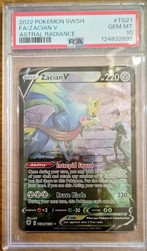 PSA 10 Fa/Zacian V #TG21 2022 Pokemon Sword & Shield Astral Radiance GEM MT