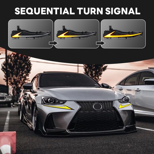 LED RGB DRL For Lexus IS250 IS350 IS200t IS300 2017-2020 Daytime Running Lights - Picture 9 of 24