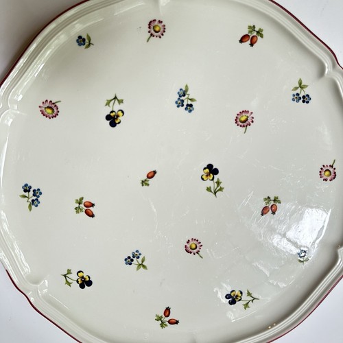 Plato para pasteles Villeroy & Boch Petite Fleur 12,75 Alemania asas redondas de colección - Imagen 5 de 14